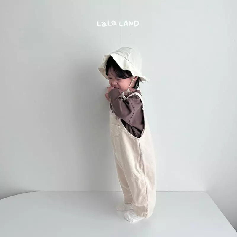 Lalaland - Korean Baby Fashion - #onlinebabyshop - Bebe Rib Mini Pocket Dungarees - 3