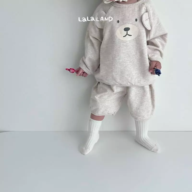 Lalaland - Korean Baby Fashion - #smilingbaby - Bebe Bear Ears Top Bottom Set - 8