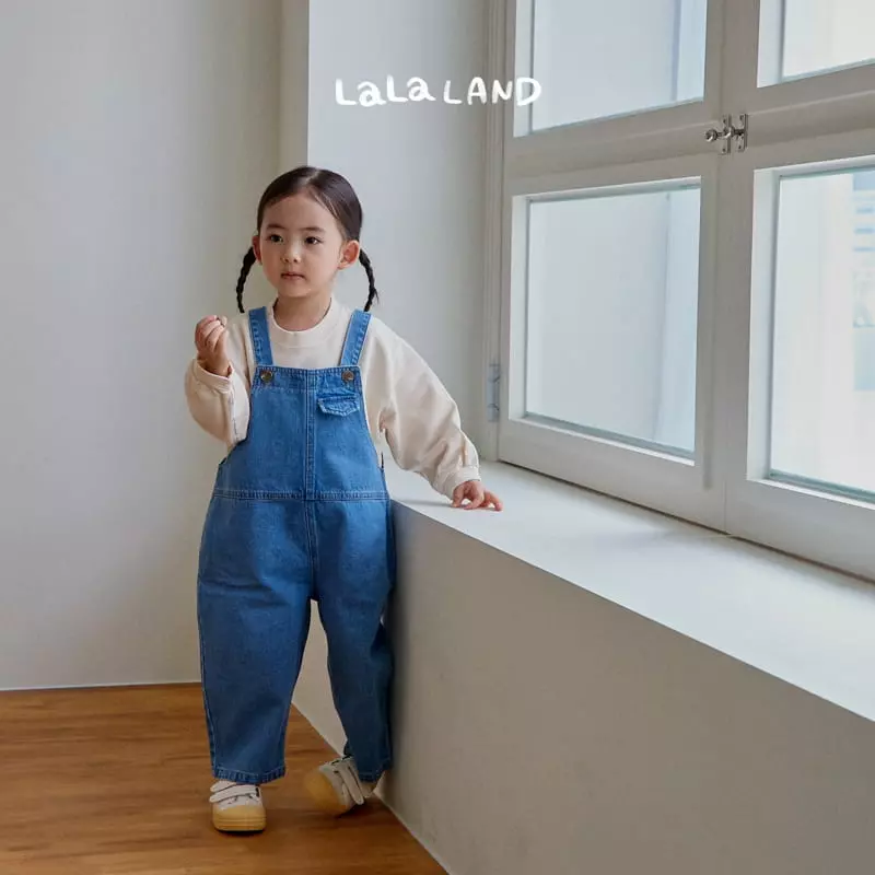Lalaland - Korean Children Fashion - #childofig - Pie Denim Dungarees Pants - 7