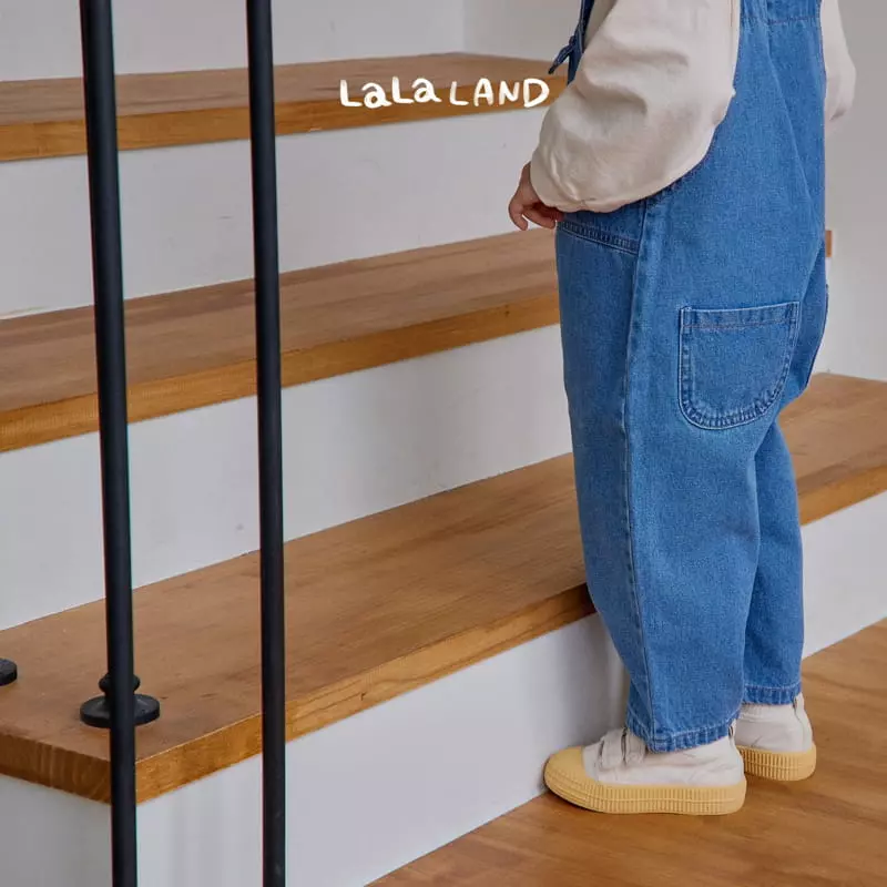 Lalaland - Korean Children Fashion - #fashionkids - Pie Denim Dungarees Pants - 11