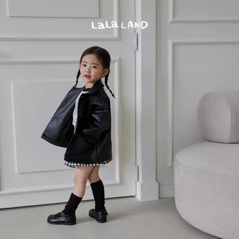 Lalaland - Korean Children Fashion - #kidsshorts - Eco Leather Jacket