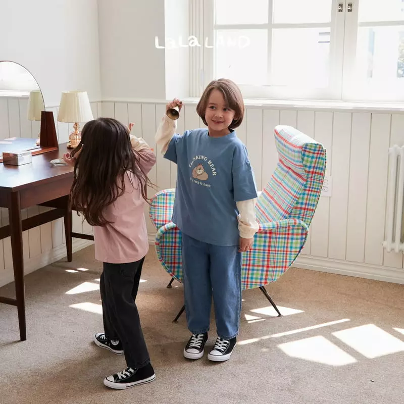 Lalaland - Korean Children Fashion - #kidsshorts - Bear Bear Layered Tee - 7