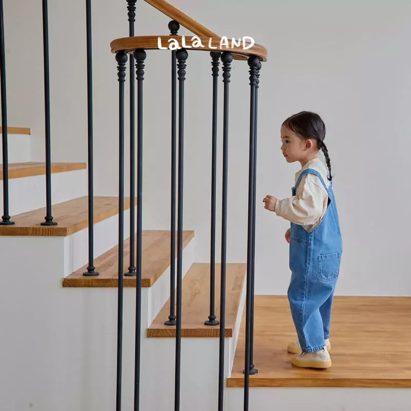 Lalaland - Korean Children Fashion - #minifashionista - Pie Denim Dungarees Pants - 2