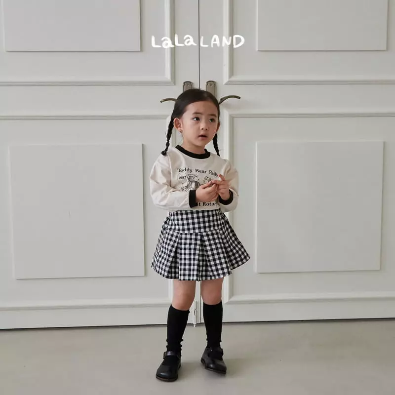 Lalaland - Korean Children Fashion - #toddlerclothing - Gobang Check Skirt