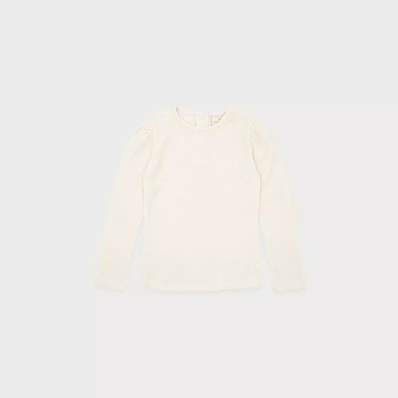 Le Bev - Korean Children Fashion - #stylishchildhood - Eyelet Tee - 4