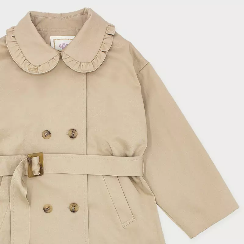 Le Bev - Korean Children Fashion - #childrensboutique - Frill Trench Coat - 9