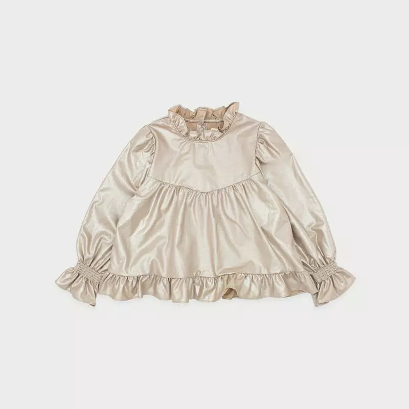 Le Bev - Korean Children Fashion - #childrensboutique - Golden Blouse - 4
