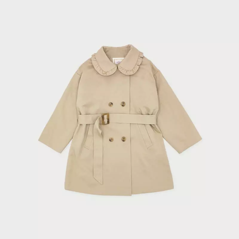 Le Bev - Korean Children Fashion - #designkidswear - Frill Trench Coat - 10