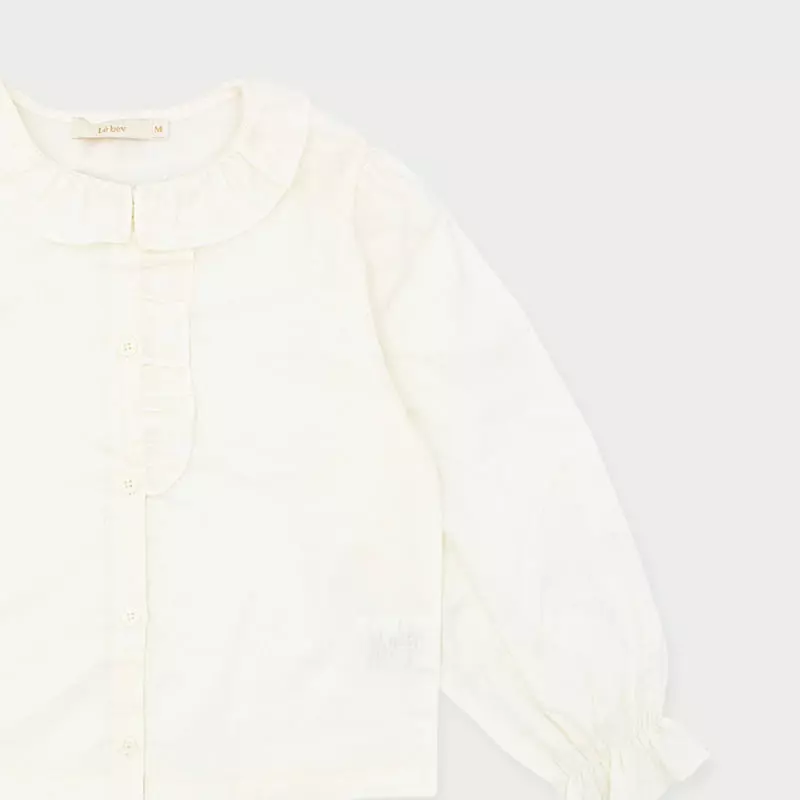 Le Bev - Korean Children Fashion - #discoveringself - Gold Frill Blouse - 4