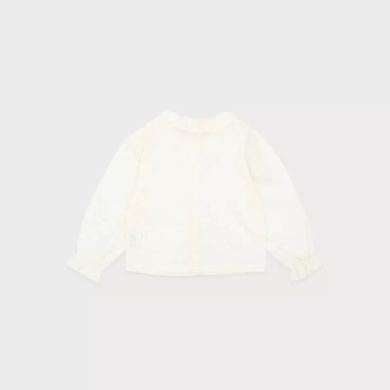Le Bev - Korean Children Fashion - #kidsstore - Gold Frill Blouse - 6