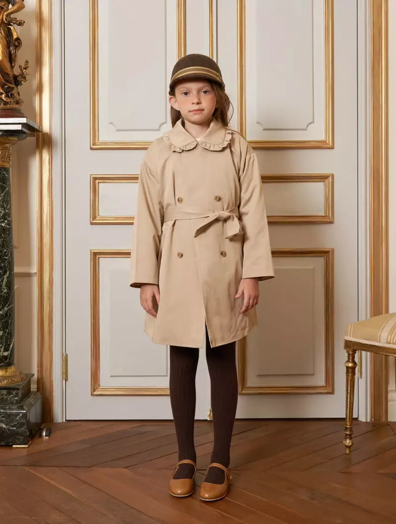 Le Bev - Korean Children Fashion - #littlefashionista - Frill Trench Coat