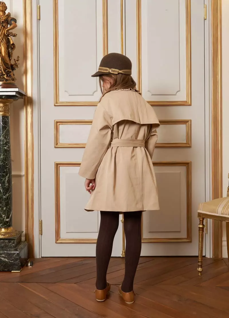 Le Bev - Korean Children Fashion - #minifashionista - Frill Trench Coat - 3