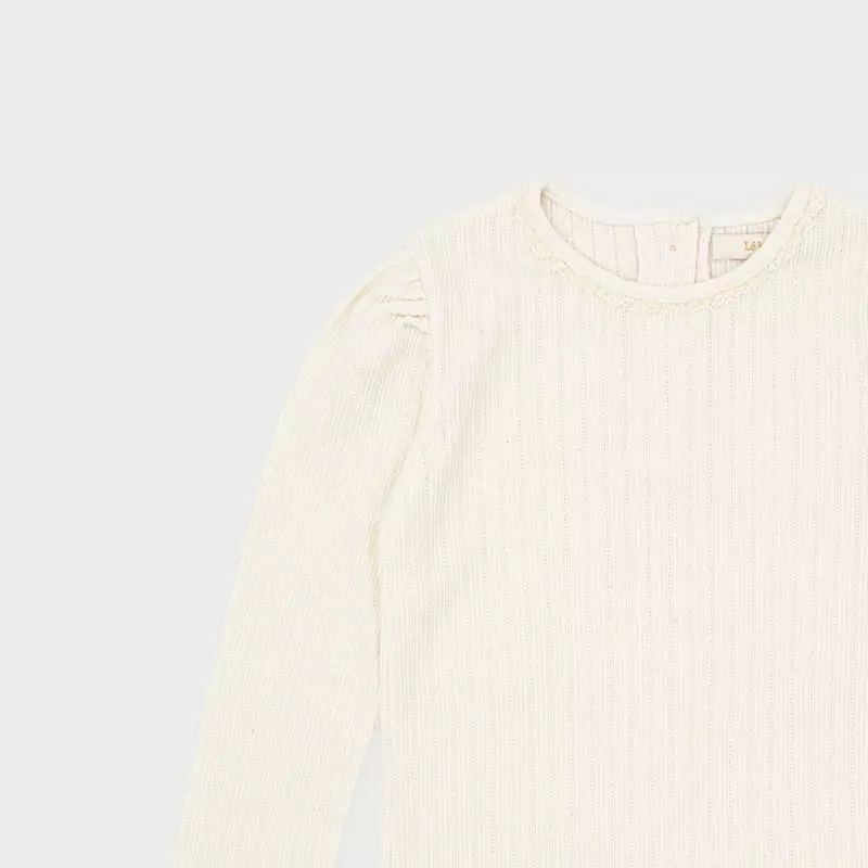 Le Bev - Korean Children Fashion - #stylishchildhood - Eyelet Tee - 3