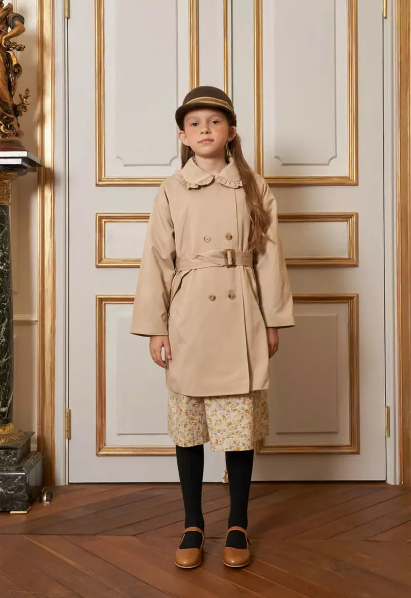 Le Bev - Korean Children Fashion - #todddlerfashion - Frill Trench Coat - 5