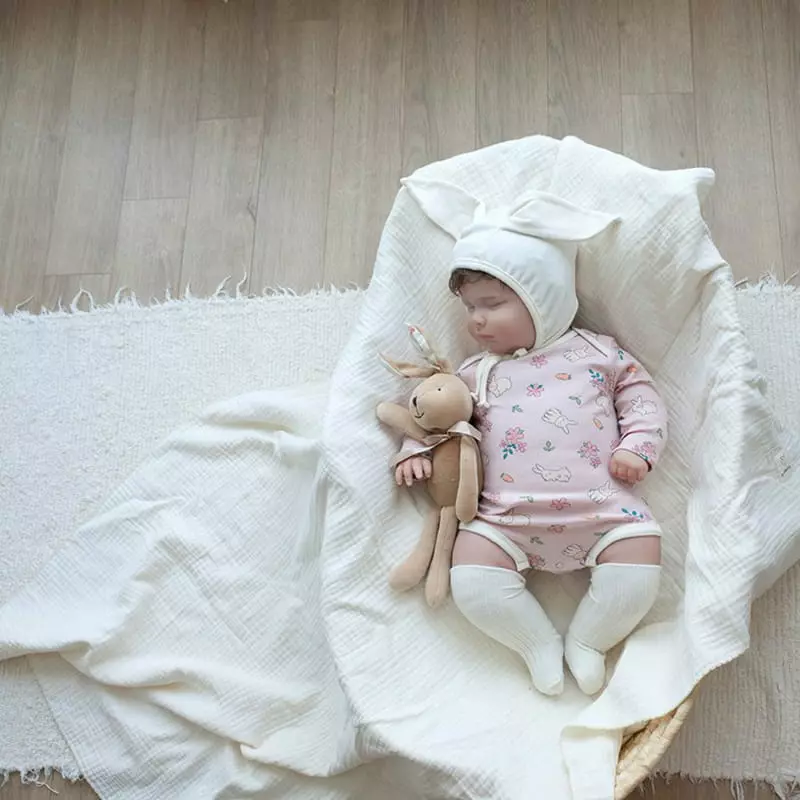 Lemonade - Korean Baby Fashion - #babyboutiqueclothing - Flower Rabbit Bodysuit with Bonnet - 4
