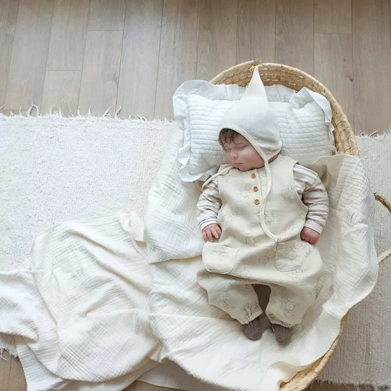 Lemonade - Korean Baby Fashion - #babyfashion - My Room Bodysuit with Bonnet - 4