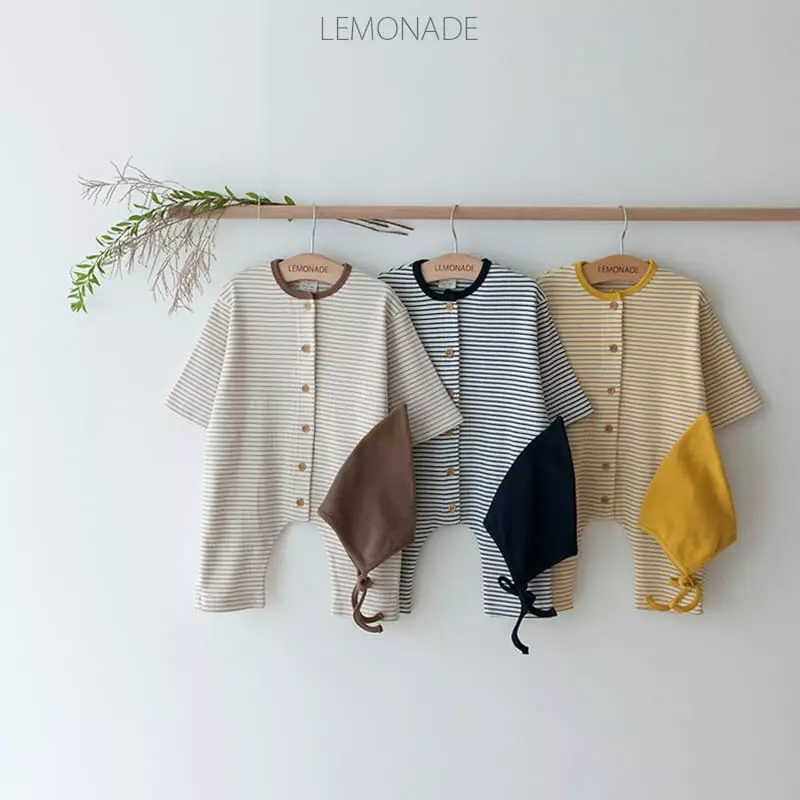 Lemonade - Korean Baby Fashion - #babyfever - Jady Bodysuit with Bonnet - 2