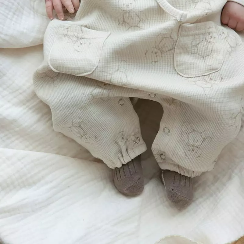 Lemonade - Korean Baby Fashion - #babygirlfashion - My Room Bodysuit with Bonnet - 5