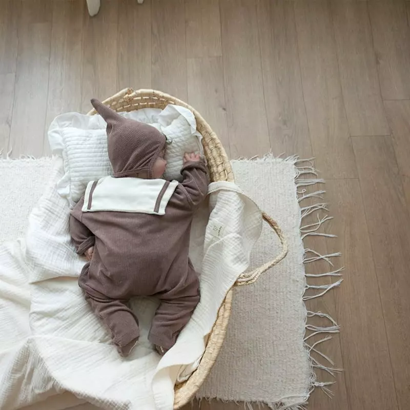 Lemonade - Korean Baby Fashion - #babylifestyle - Choco Bodysuit with Bonnet - 7