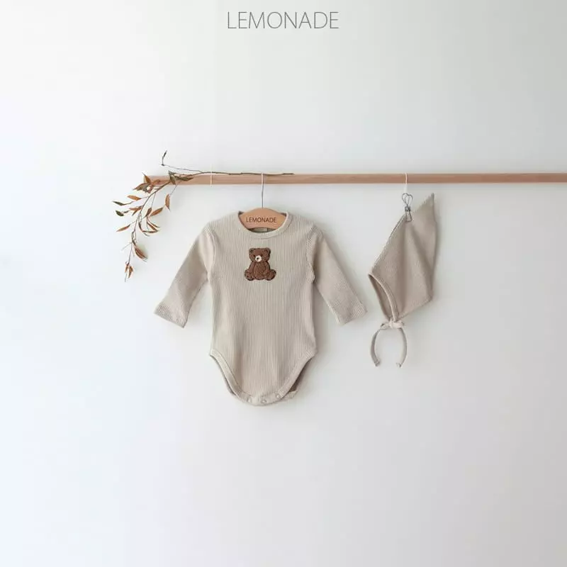 Lemonade - Korean Baby Fashion - #babylifestyle - Mongddang Bodysuit with Bonnet - 4