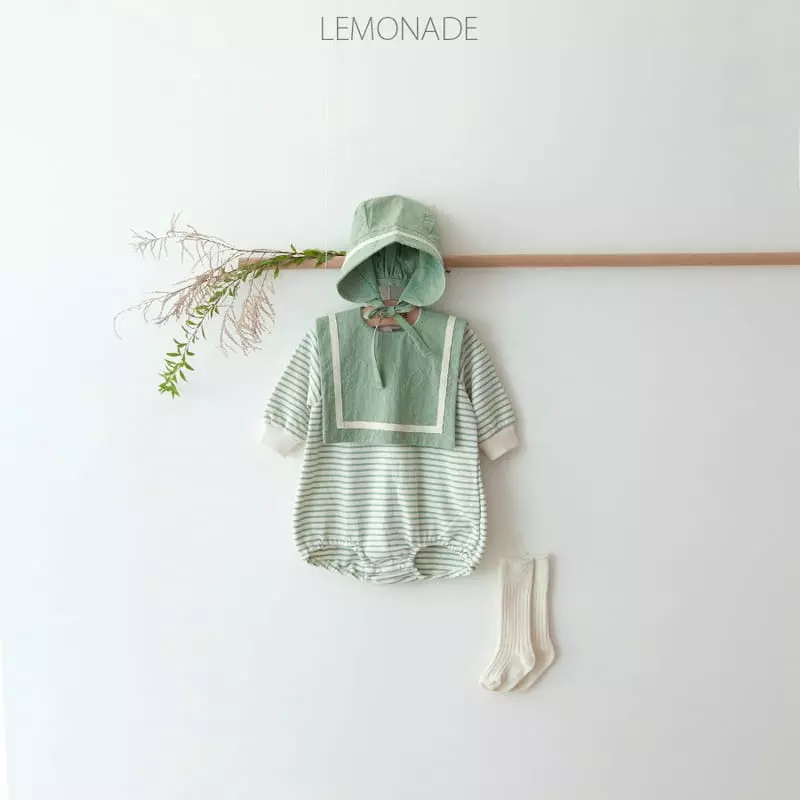 Lemonade - Korean Baby Fashion - #babyoninstagram - Baro Bodysuit with Bonnet - 3