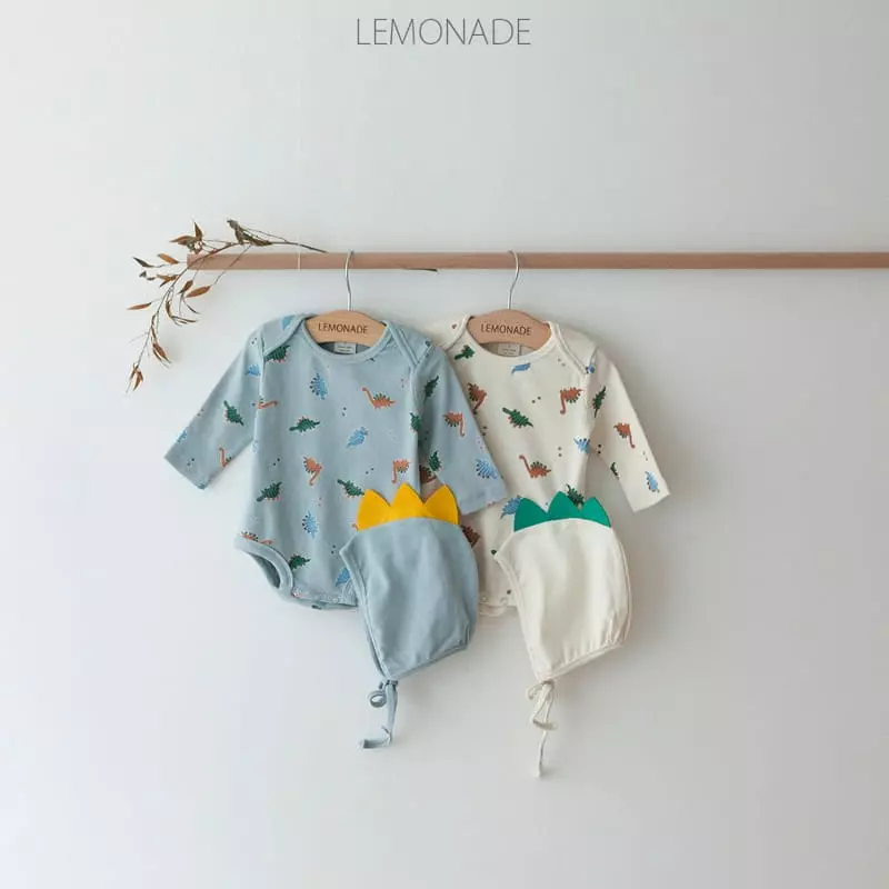 Lemonade - Korean Baby Fashion - #babyoninstagram - Dano Bodysuit with Bonnet - 2