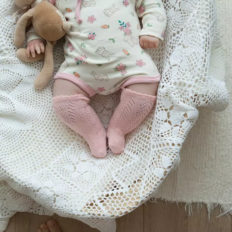 Lemonade - Korean Baby Fashion - #babyootd - Flower Rabbit Bodysuit with Bonnet - 10