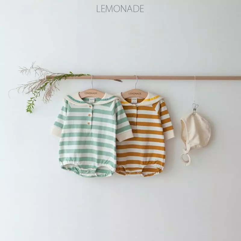 Lemonade - Korean Baby Fashion - #babyoutfit - Biba Bodysuit with Bonnet - 2