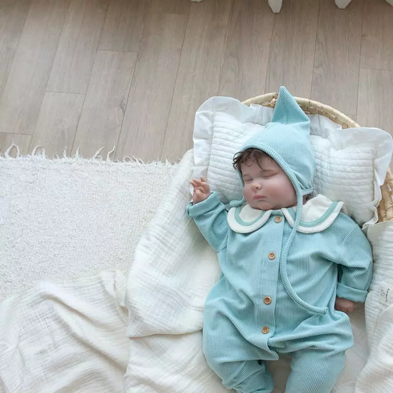 Lemonade - Korean Baby Fashion - #babyoutfit - Choco Bodysuit with Bonnet - 11