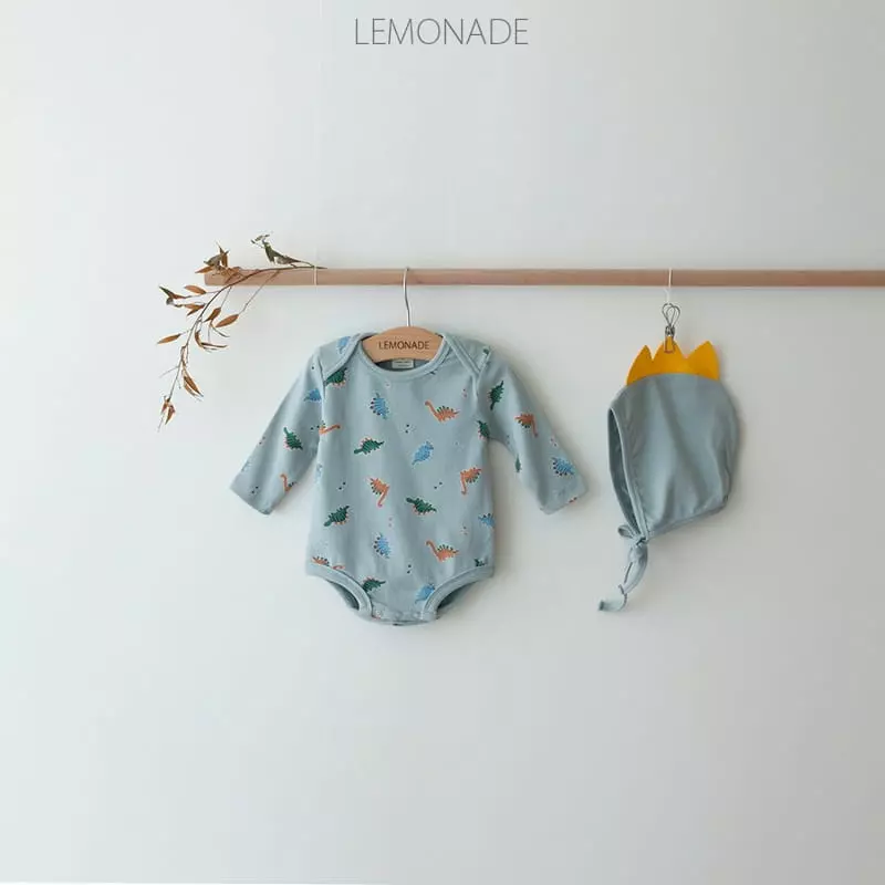 Lemonade - Korean Baby Fashion - #babyootd - Dano Bodysuit with Bonnet - 4