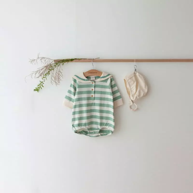 Lemonade - Korean Baby Fashion - #babyoutfit - Biba Bodysuit with Bonnet - 4