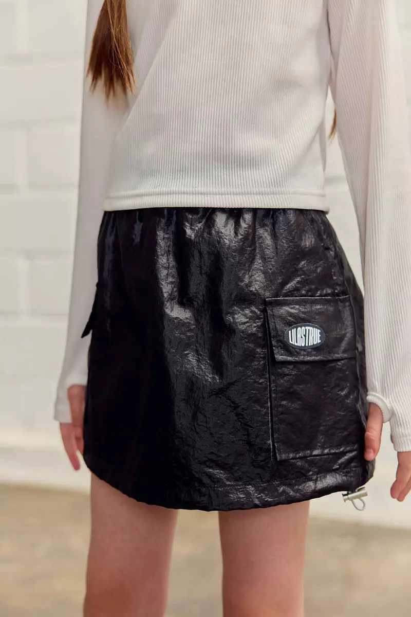 Lilas - Korean Children Fashion - #toddlerclothing - Shiny Skirt - 8