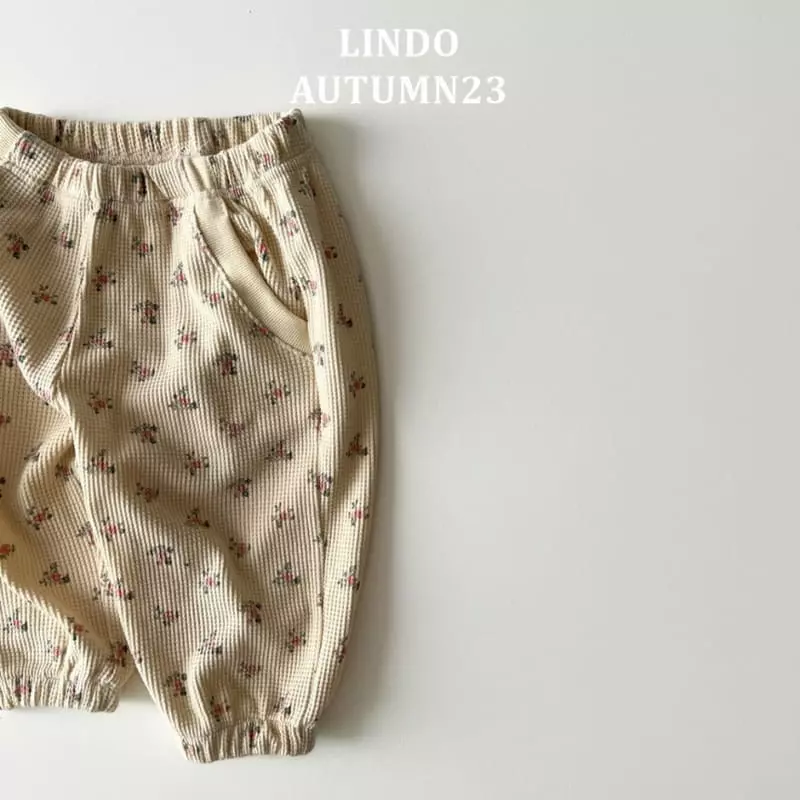 Lindo - Korean Children Fashion - #kidzfashiontrend - Flower Waffle Pants - 4