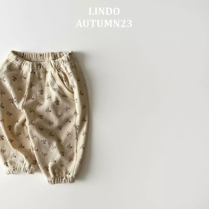 Lindo - Korean Children Fashion - #kidzfashiontrend - Flower Waffle Pants - 3