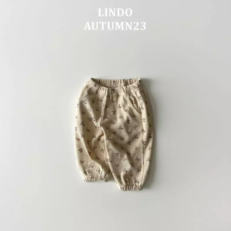 Lindo - Korean Children Fashion - #littlefashionista - Flower Waffle Pants - 5