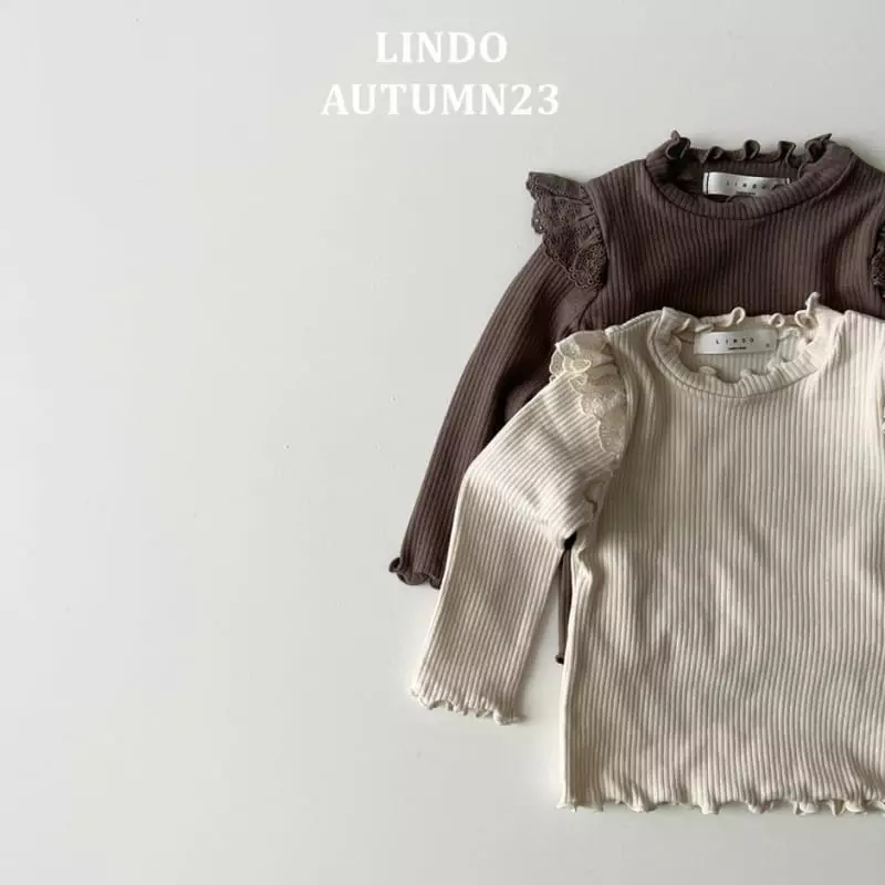Lindo - Korean Children Fashion - #prettylittlegirls - Lace Rib Tee - 2
