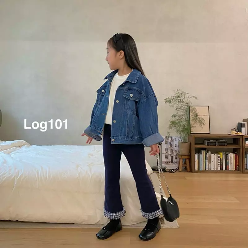 Log101 - Korean Children Fashion - #Kfashion4kids - Check Edge Pants - 5