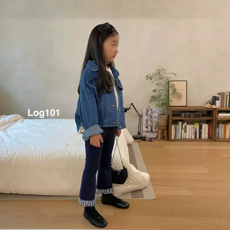 Log101 - Korean Children Fashion - #littlefashionista - Check Edge Pants - 6