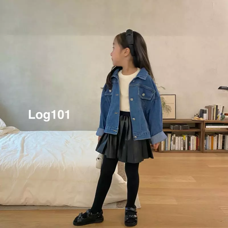 Log101 - Korean Children Fashion - #Kfashion4kids - Log Denim Jacket - 4