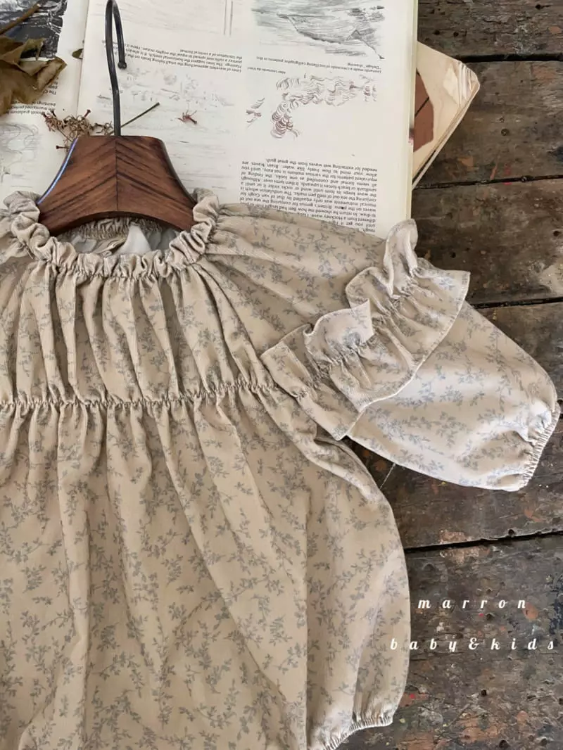 Marron Kid - Korean Baby Fashion - #babyboutique - Lene Sleeves Frill Bodysuit - 5
