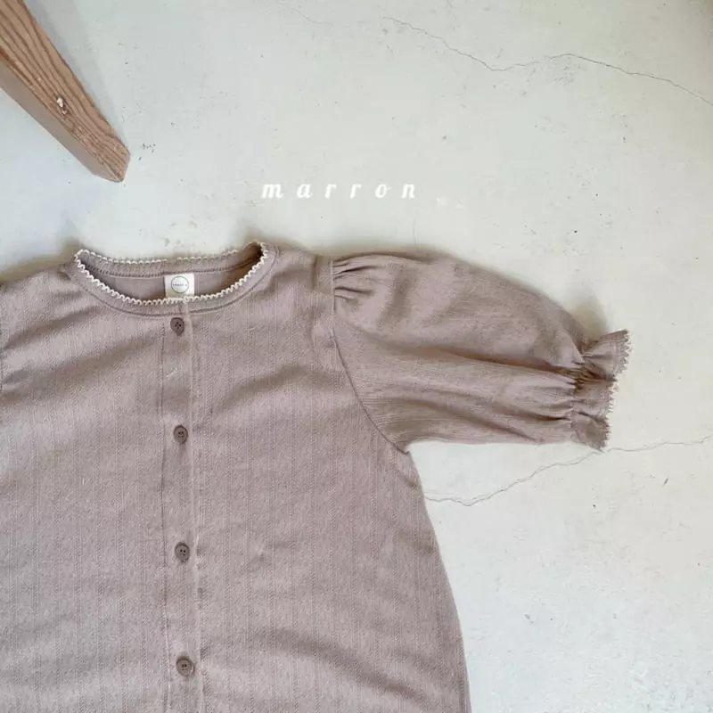 Marron Kid - Korean Baby Fashion - #babyboutiqueclothing - Bebe Eyelet Bodysuit Flower - 4