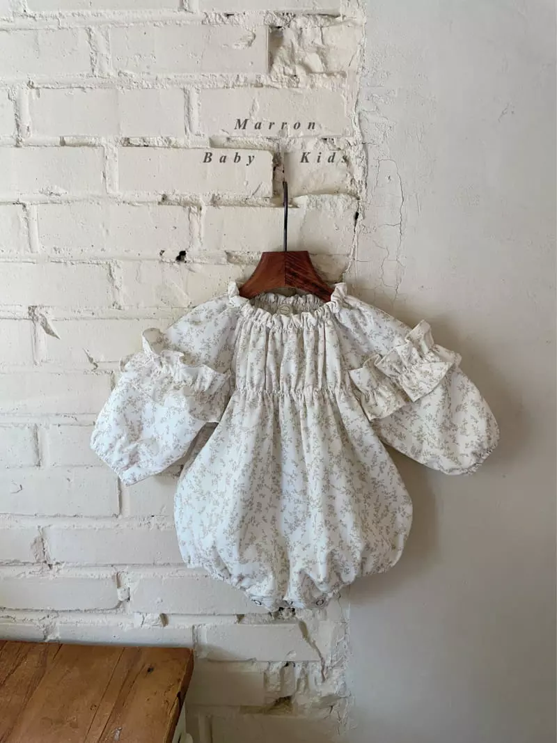 Marron Kid - Korean Baby Fashion - #babyfever - Lene Sleeves Frill Bodysuit - 9