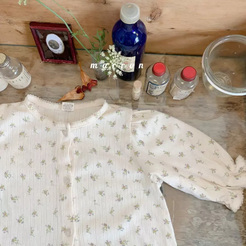 Marron Kid - Korean Baby Fashion - #babyfever - Bebe Eyelet Bodysuit Flower - 6
