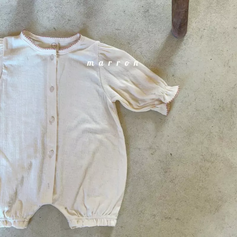 Marron Kid - Korean Baby Fashion - #babyfever - Bebe Eyelet Bodysuit - 5
