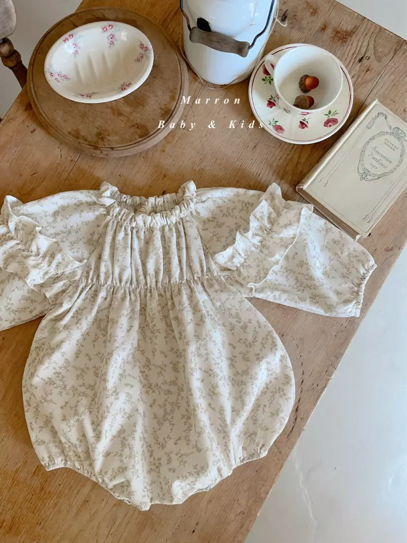 Marron Kid - Korean Baby Fashion - #babyoninstagram - Lene Sleeves Frill Bodysuit - 12