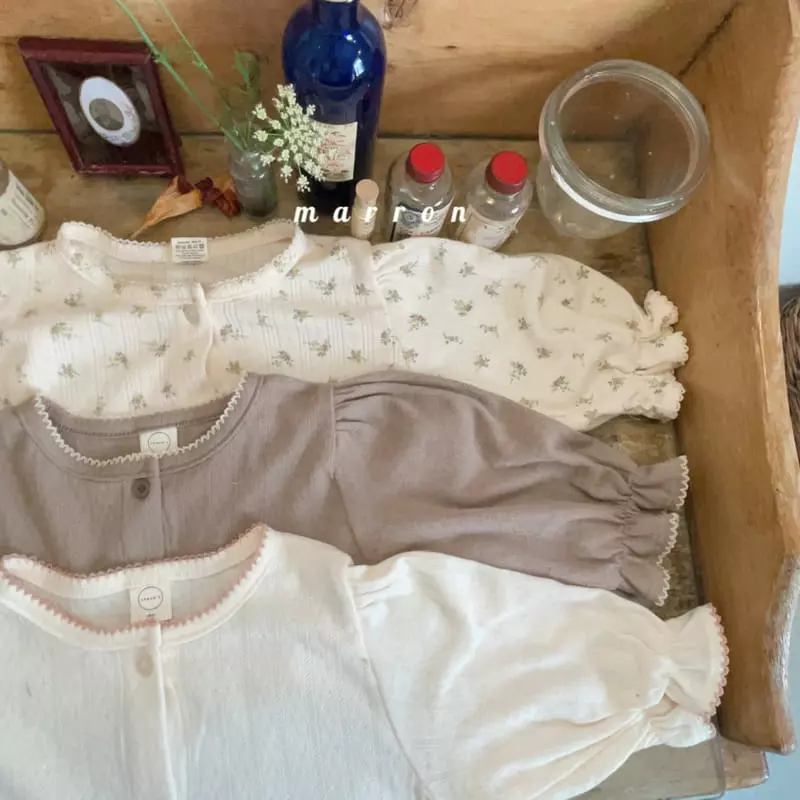 Marron Kid - Korean Baby Fashion - #babyoninstagram - Bebe Eyelet Bodysuit Flower - 9