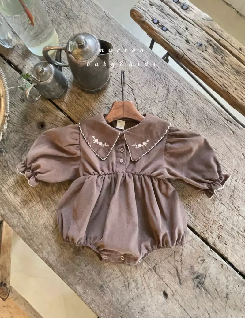 Marron Kid - Korean Baby Fashion - #babyoninstagram - Embrodiery Bodysuit - 7
