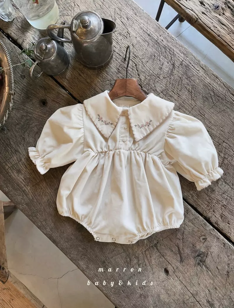 Marron Kid - Korean Baby Fashion - #onlinebabyboutique - Embrodiery Bodysuit - 12