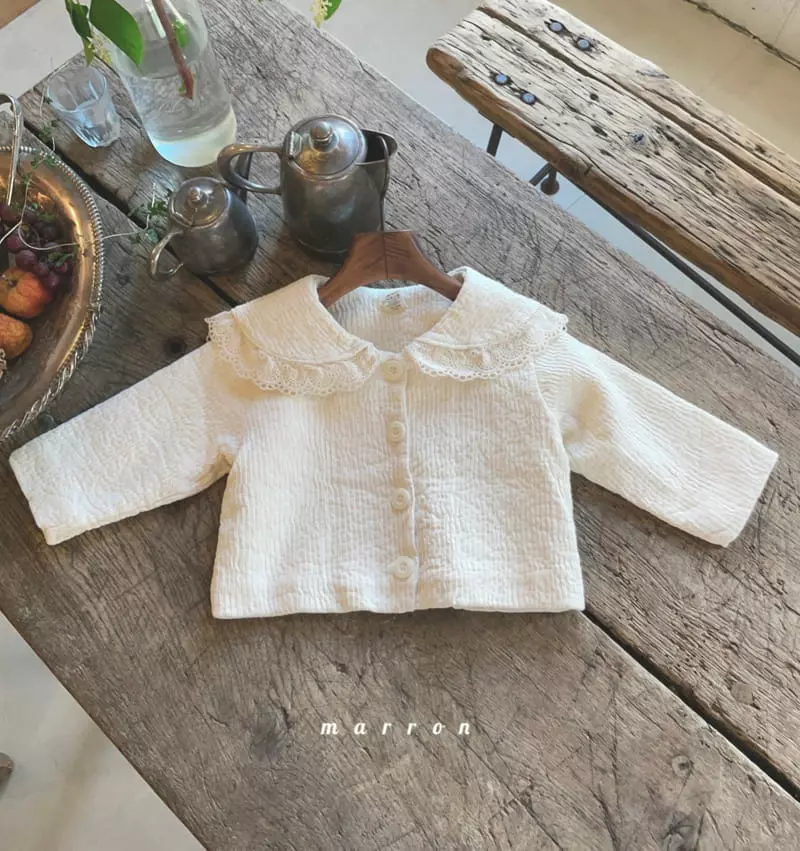 Marron Kid - Korean Children Fashion - #childofig - Lace Collar Jacket - 6