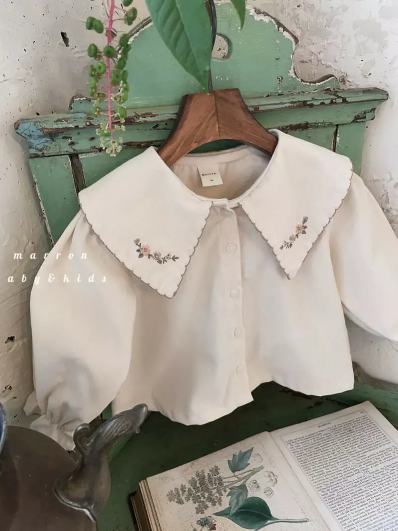 Marron Kid - Korean Children Fashion - #magicofchildhood - Embrodiery Blouse - 4